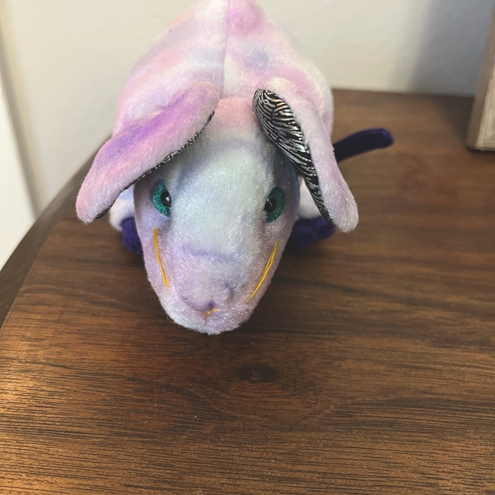 Plush Vintage Ty Beanie Baby “Rat” Purple